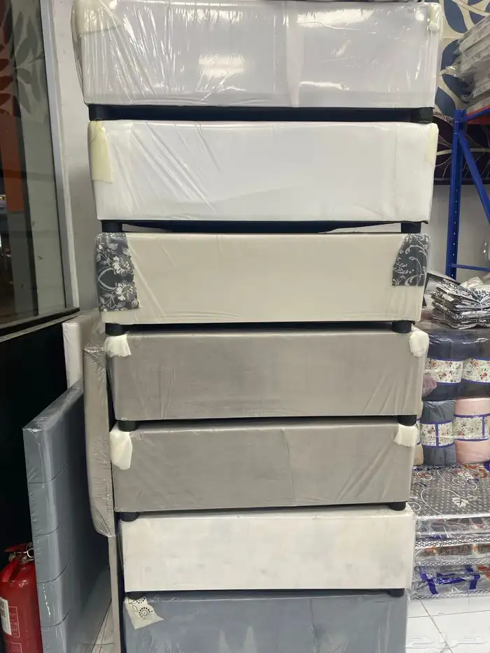 سرير خشب بوكس مع ظهريه 3