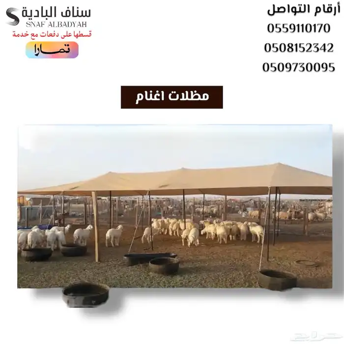 مظلات اغنام مظلة حلال نوعية طيبة قماش معالج ضد حرارة الشمس 0