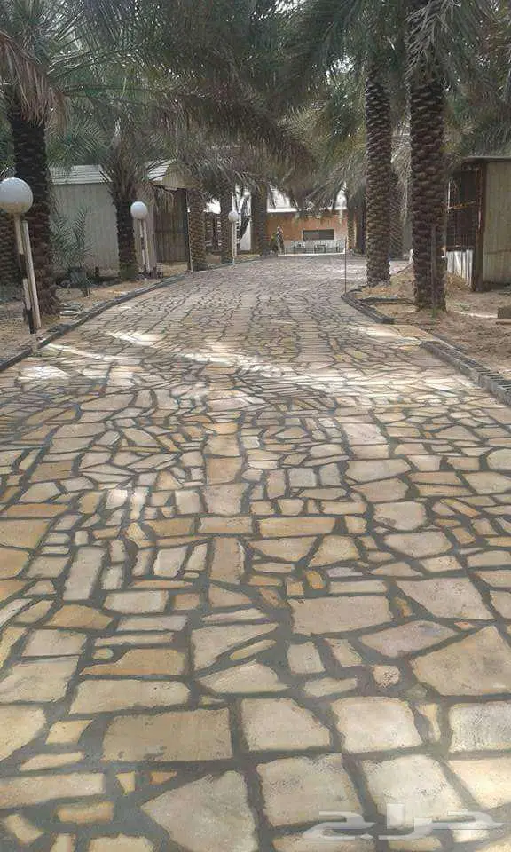 توريد وتركيب الحجر العشوائي ممرات حجر عشوائي طبليات حجر 1