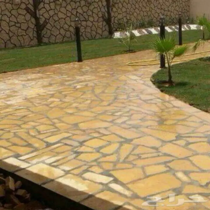 توريد وتركيب الحجر العشوائي ممرات حجر عشوائي طبليات حجر 0