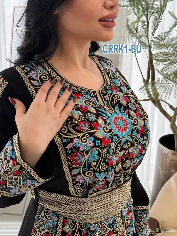 جلابيات كريب تطريز اردني 0