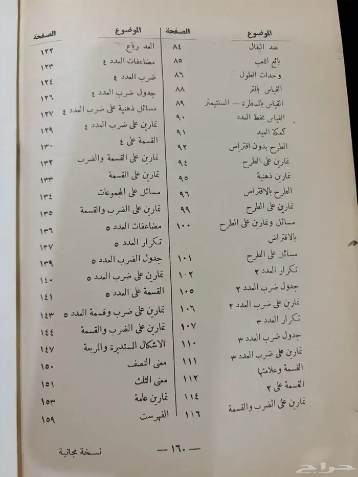 كتاب دراسي نادر لمادة الحساب لعام   1389 ه 5