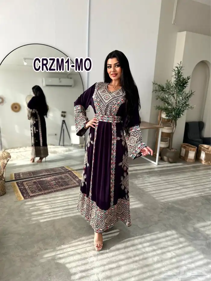 جلابيات كريب تطريز اردني 6