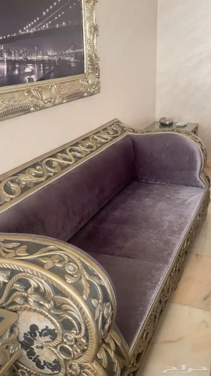 طقم كنب ملكي لمساحات كبيره استعمال جديد 2