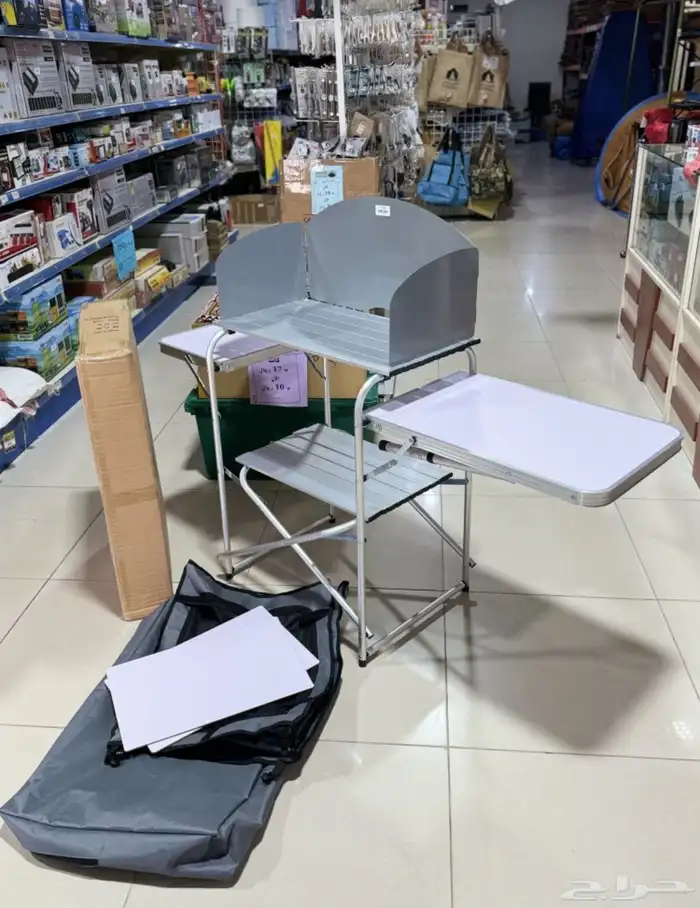 طاولة مطبخ بأرفف جانبية 0