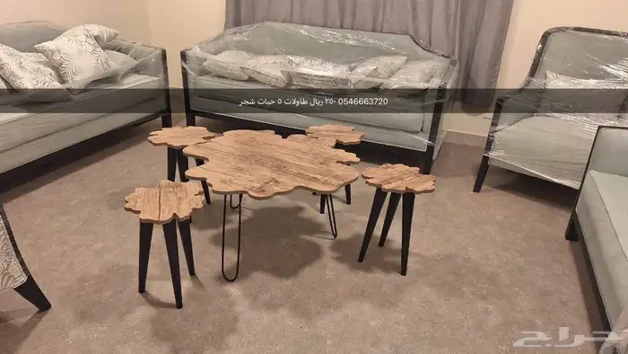 طاولات خشب شكل شجر طبيعي تايلندي 11
