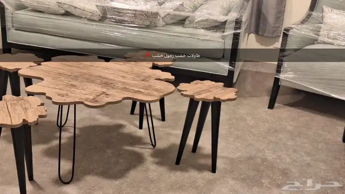 طاولات خشب شكل شجر طبيعي تايلندي 12