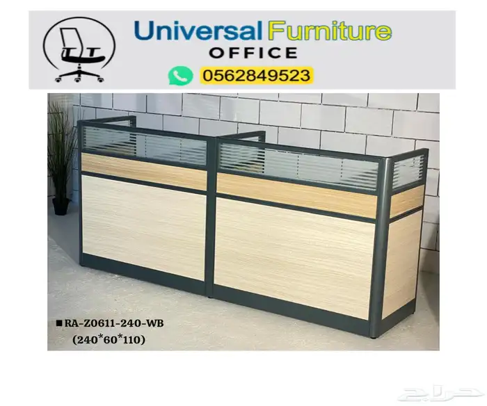 Workstations جديد مكاتب مشتركة وحده عمل بارتيشن رباعي أبيض 6