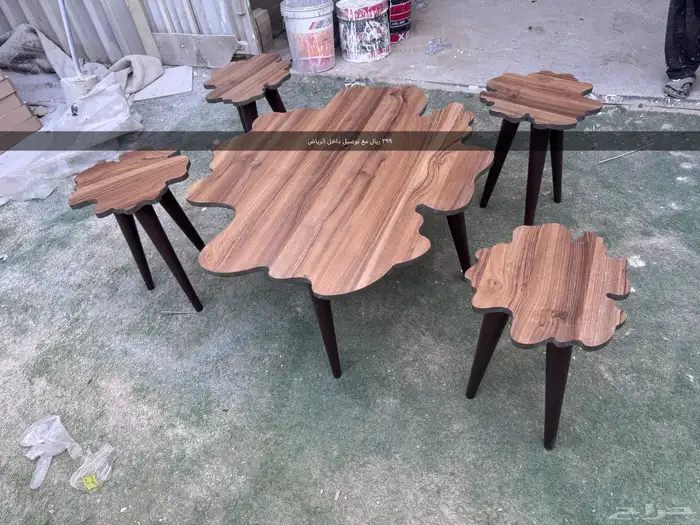 طاولات خشب شكل شجر طبيعي تايلندي 17