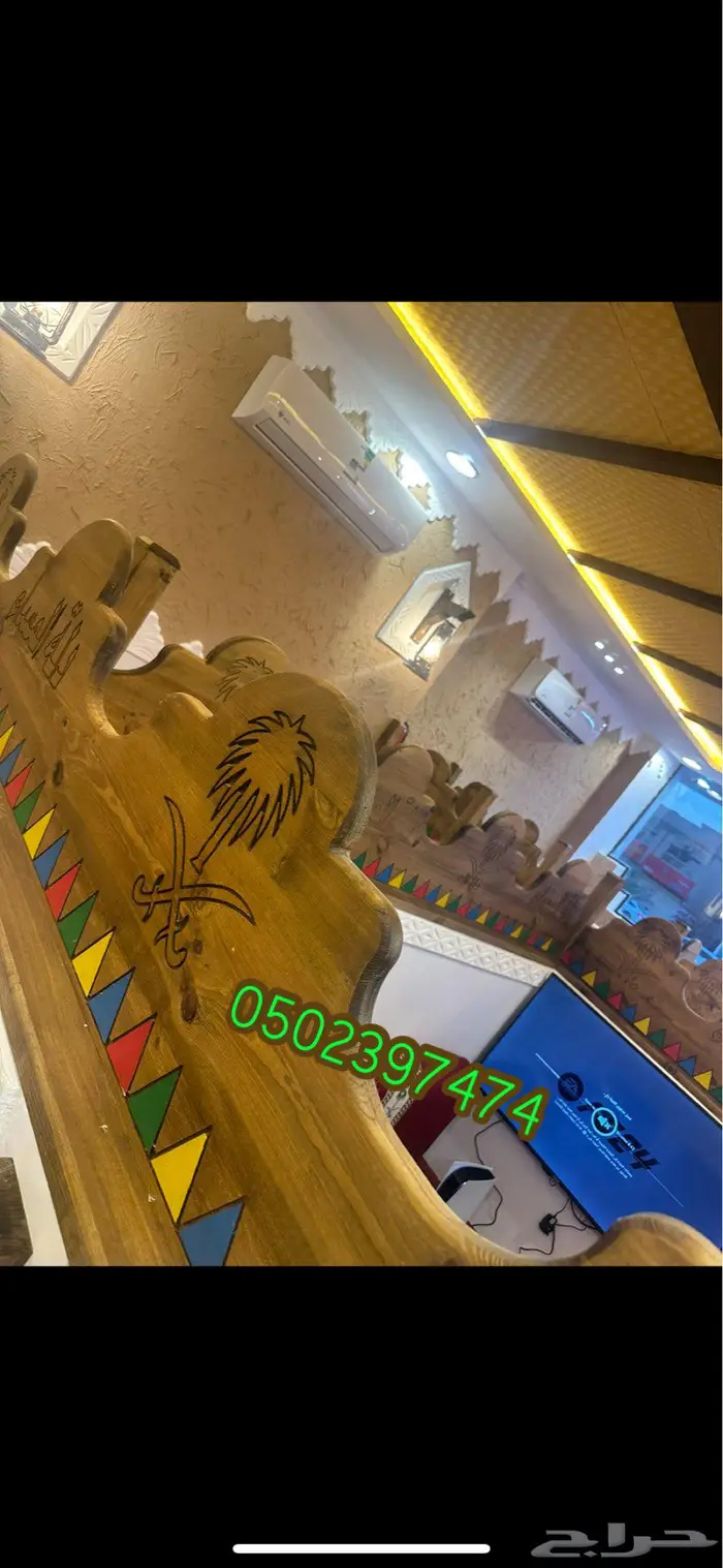 مطاعم تراثيه ديوانية ابواب تراثيه درايش خشب تراثية 4