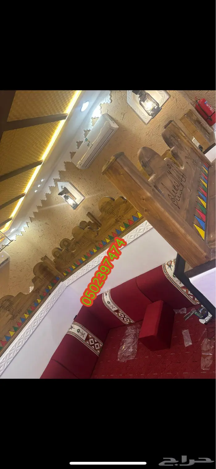 مطاعم تراثيه ديوانية ابواب تراثيه درايش خشب تراثية 5