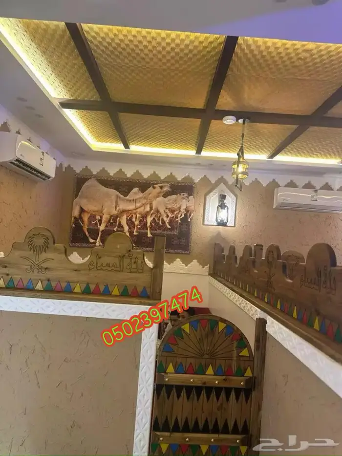 مطاعم تراثيه ديوانية ابواب تراثيه درايش خشب تراثية 6