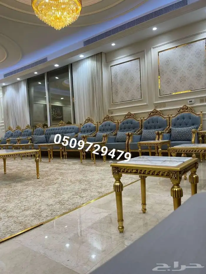 كنب تفصيل كلاسيك اثاث قاعات مجالس فخمه قصور كافيهات 1