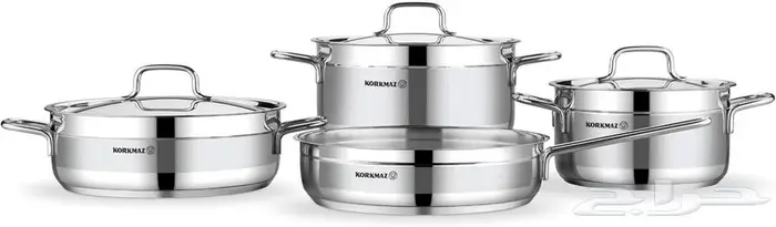 طقم قدور استيل كوركماز الفارون 7 قطع 0