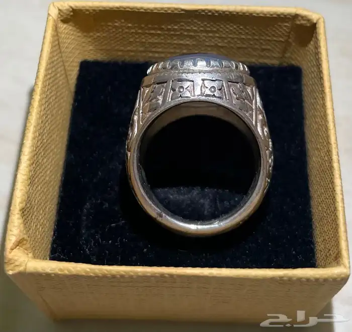 خاتم فضه عيار 925 عقيق يماني 3