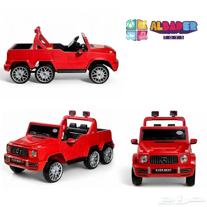 سيارة مرسيدس 6 عجلات - سيارة كهربائية للاطفال بتصميم بيك اب 26