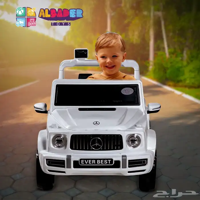 سيارة مرسيدس 6 عجلات - سيارة كهربائية للاطفال بتصميم بيك اب 6