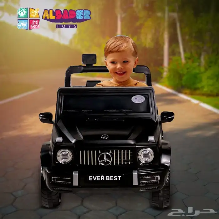 سيارة مرسيدس 6 عجلات - سيارة كهربائية للاطفال بتصميم بيك اب 15