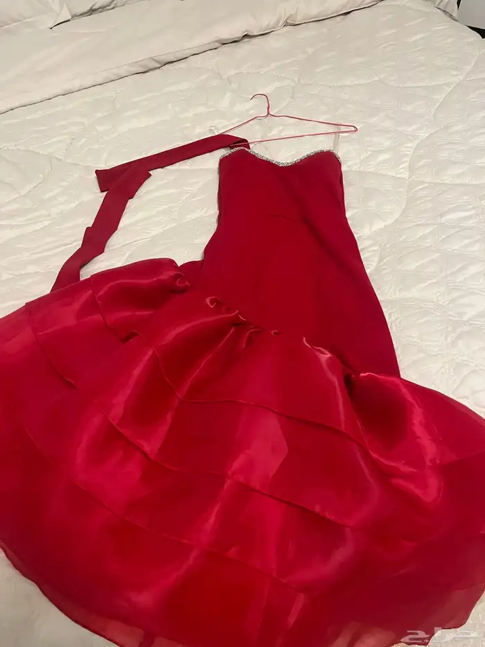 فستان احمر جميل مقاس 2 الاستعمال  مره وحده 3