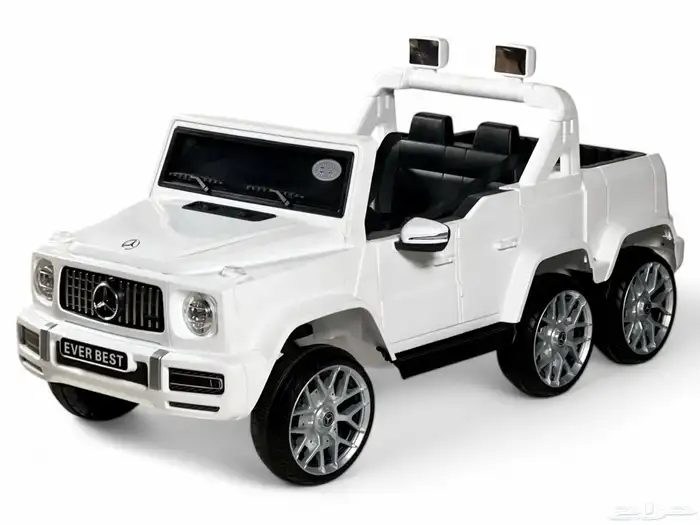 سيارة مرسيدس 6 عجلات - سيارة كهربائية للاطفال بتصميم بيك اب 0