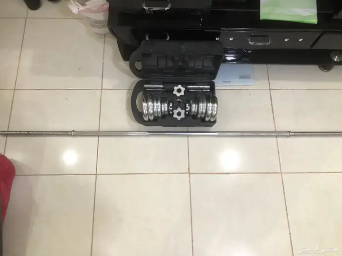 عرباية اطفال واوزان حديد مع بار 5