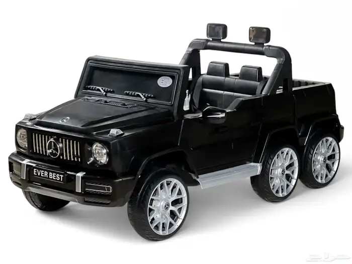 سيارة مرسيدس 6 عجلات - سيارة كهربائية للاطفال بتصميم بيك اب 9