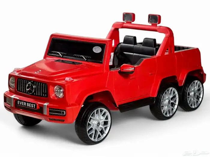 سيارة مرسيدس 6 عجلات - سيارة كهربائية للاطفال بتصميم بيك اب 18