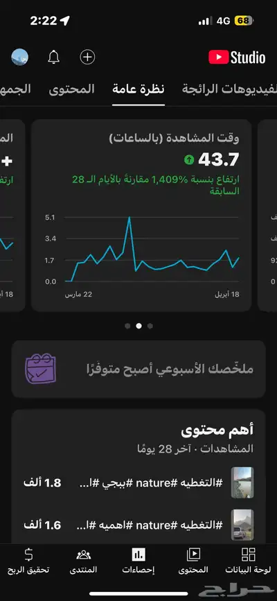 قناة يوتيوب للبيع 2