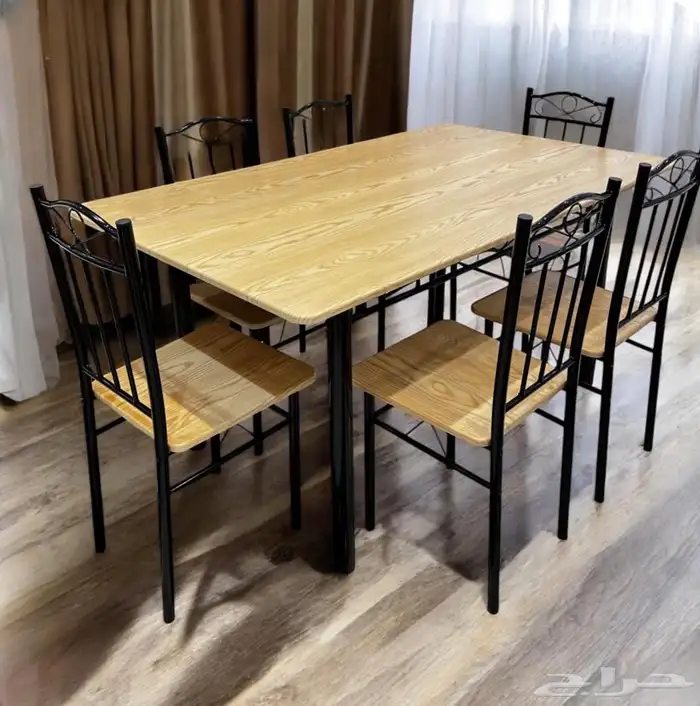 طاولة طعام 6 كراسي حديد 1