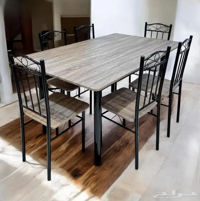 طاولة طعام 6 كراسي حديد 3
