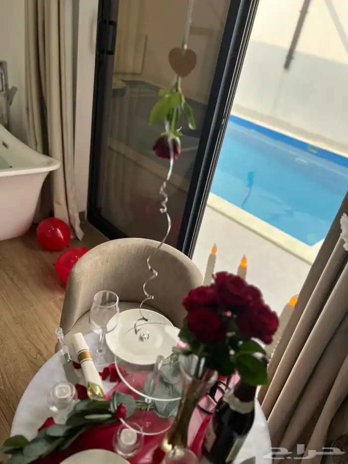 شالية فندقي بغرفتين نوم و بانيو و مسابح 2