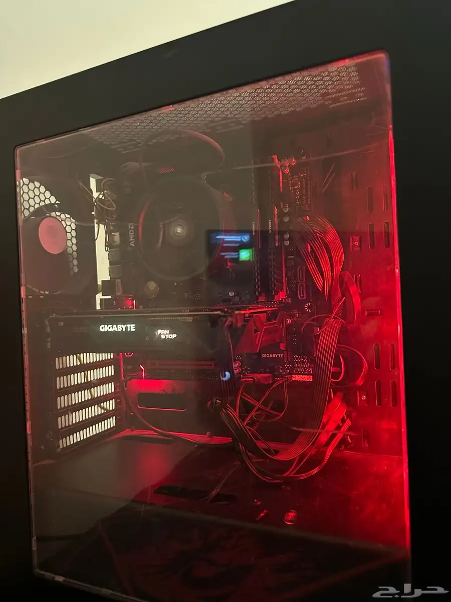 بي سي قيمنق معالج Ryzen 5 1500x وكرت شاشة Gtx1050ti نظيف 0