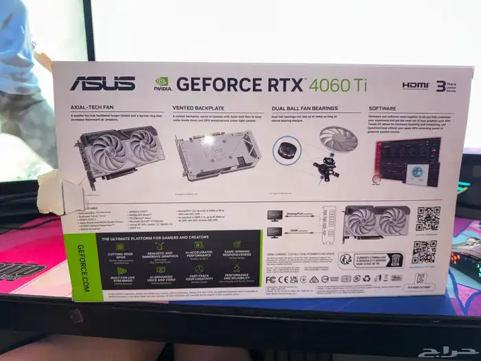 كرت شاشة 4060Ti asus 1