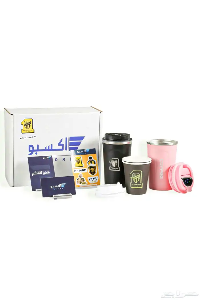 كوب مع شعار نادي الاتحاد مع شاشة رقمية 1