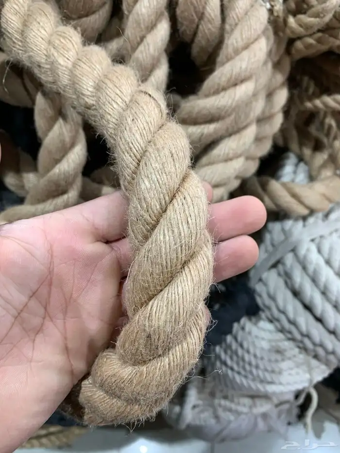 جميع أنواع الحبال الخيش يتوفر جميع المقاسات 35