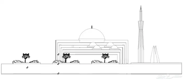 تصميم مسجد جامع تصميم واجهات مخططات معمارية تصميم داخلي 3