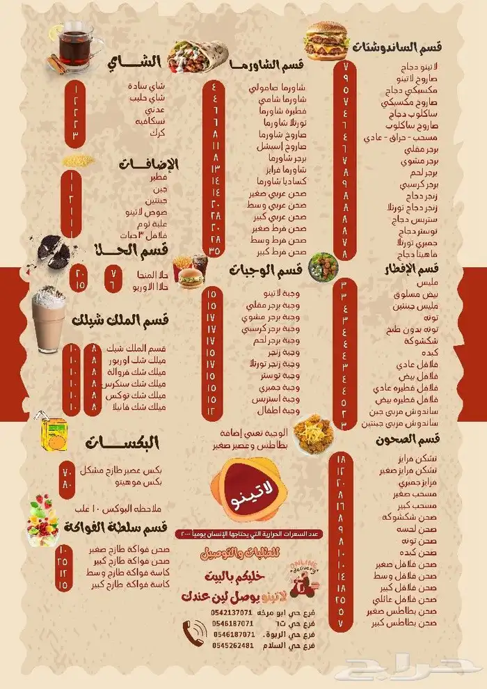 تصميم منيو للمطاعم 4