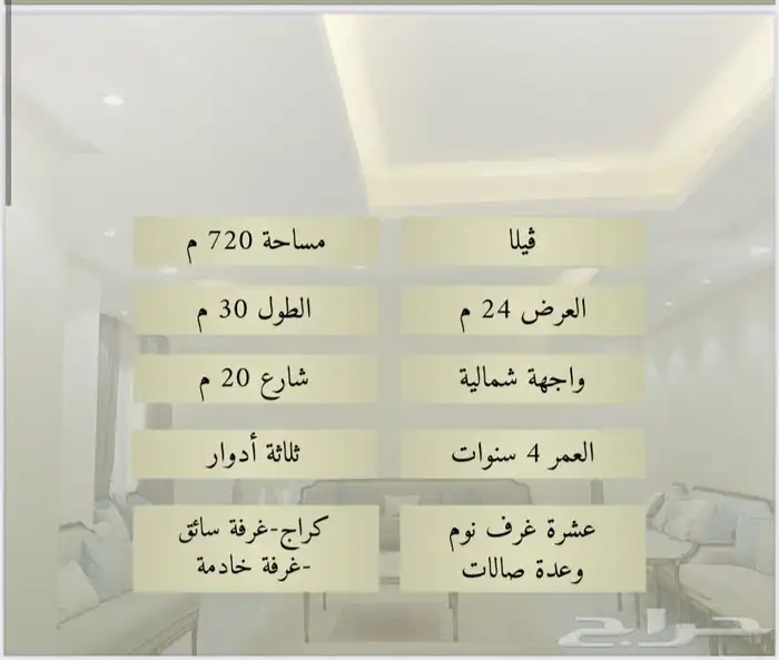فيلا في حي ( الندى ) للبيع 1