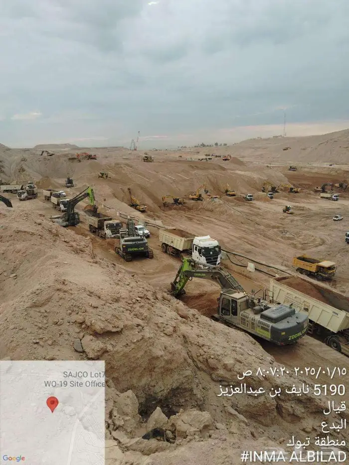 حفارات و بلدوزرات   معدات ثقيلة للايجار ارامكو وتيوفي 3