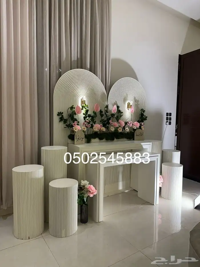 كوش أفراح مداخل استقبال طاولات عشاء 9