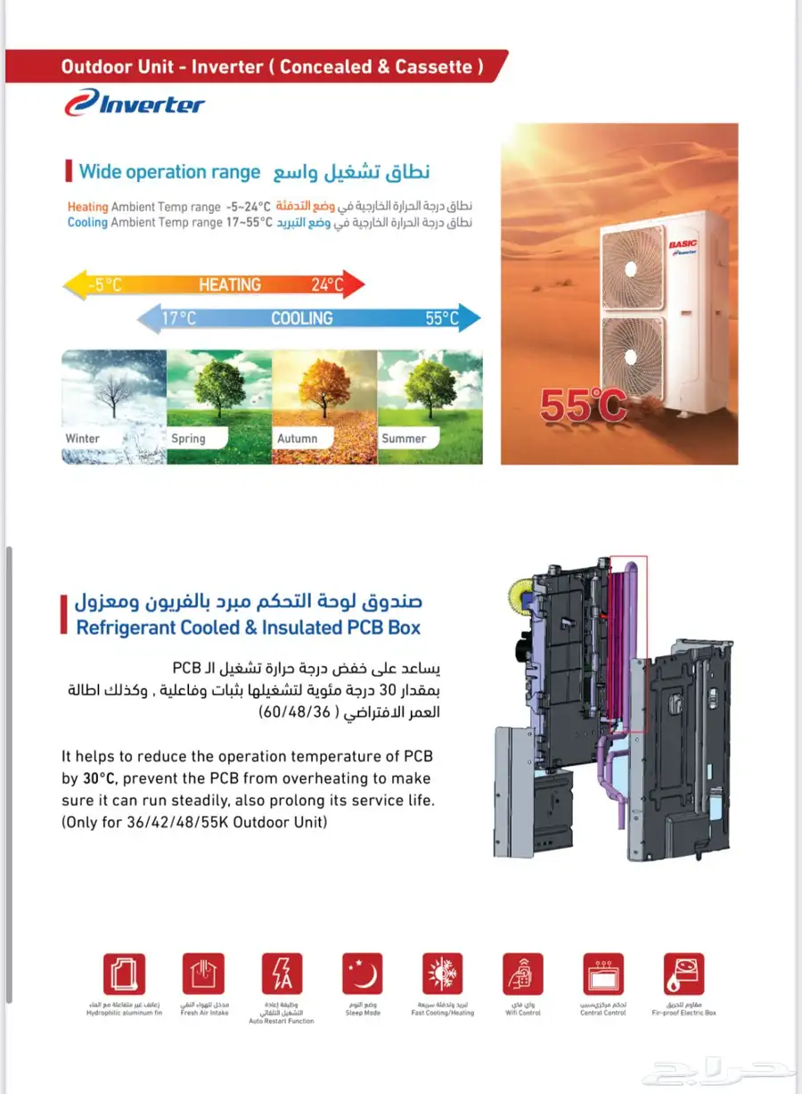 مكيفات سبيلت بيسك BASIC انفيرتر 2