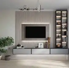 ديكورات غرف نوم  ديكورات منازل  ديكور شاشة  خشب  بديل الرخام 0