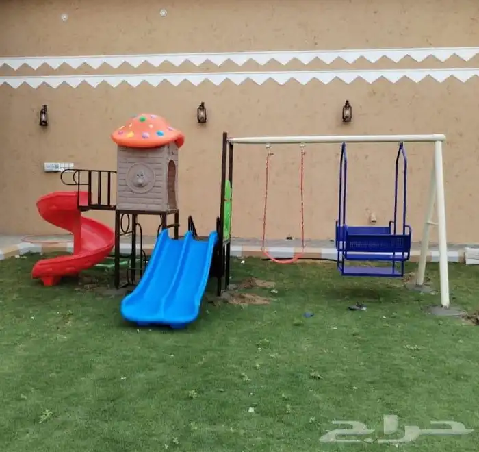 ألعاب حدائق كبيرة تناسب للالطفال بيت كبير مراجيح وزحاليق 0