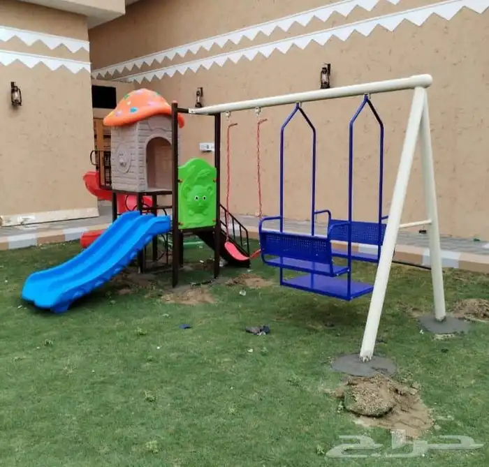 ألعاب حدائق كبيرة تناسب للالطفال بيت كبير مراجيح وزحاليق 8