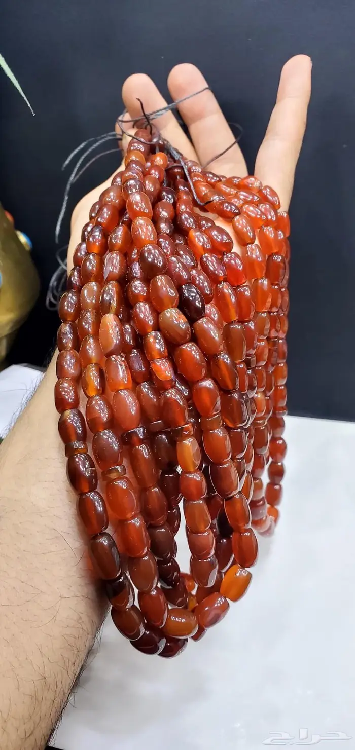 للبيع سبحة عقيق كبدي يماني 1