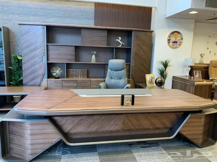 مكاتب إدارة مودرن اثاث طقم مكتب فخم كبير طويل مكتب مدير طقم 0