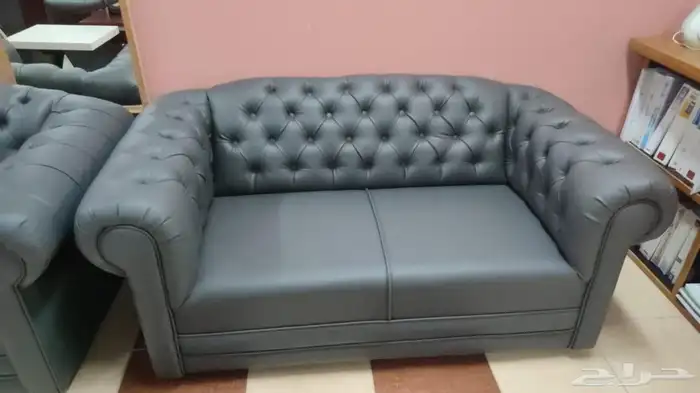 office sofa sets china طقم كنب مكتبي جلد صيني لون رصاصي 18