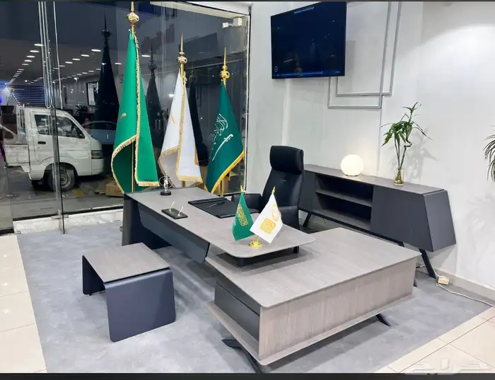 مكاتب إدارة مودرن اثاث طقم مكتب فخم كبير طويل مكتب مدير طقم 96