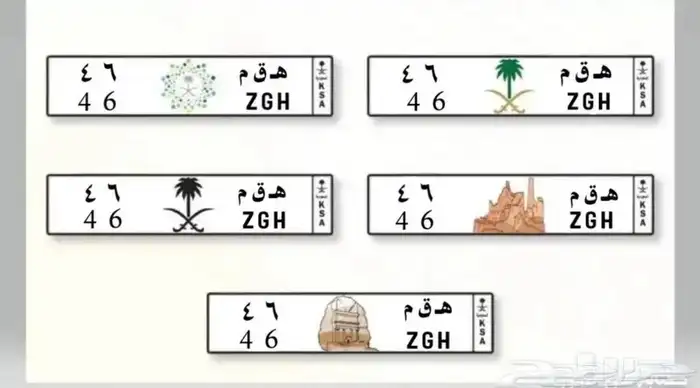 لوحة مميزة رقمين 46 0