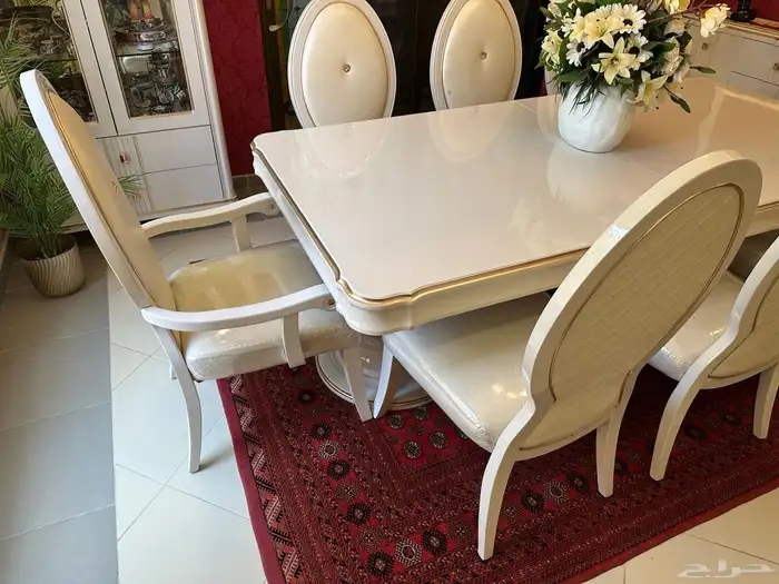 طقم طاولة طعام 10 كراسي للبيع 0